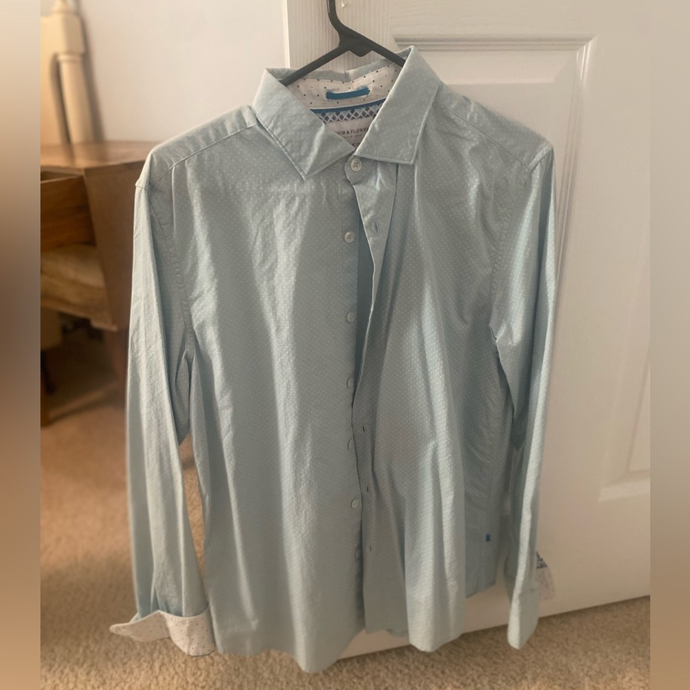 Denim & Flower Light Blue Casual Button Down Shirt